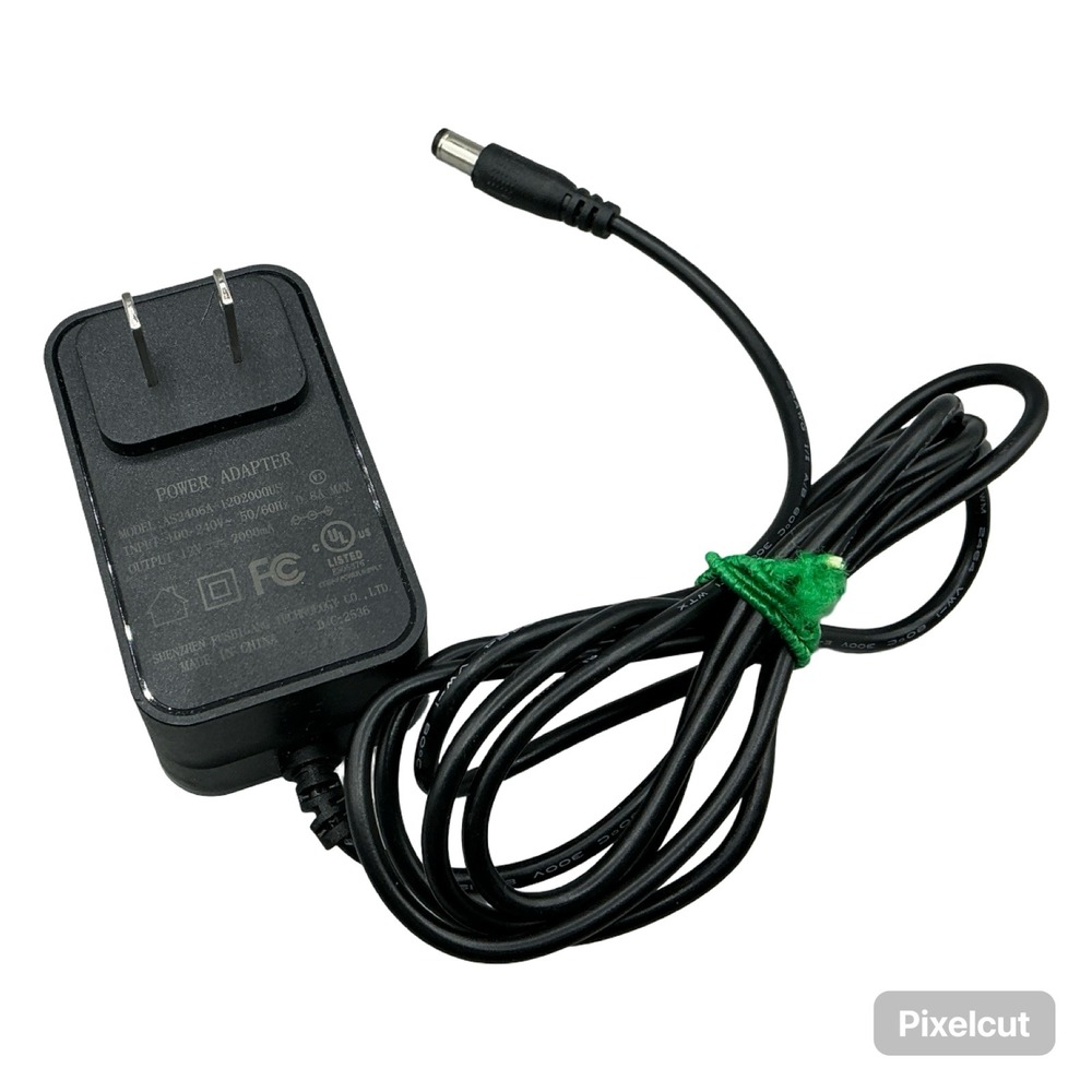 Shenzhen Fushigang AC DC Power Adapter 12V 2000mA AS2406A-1202000US Black